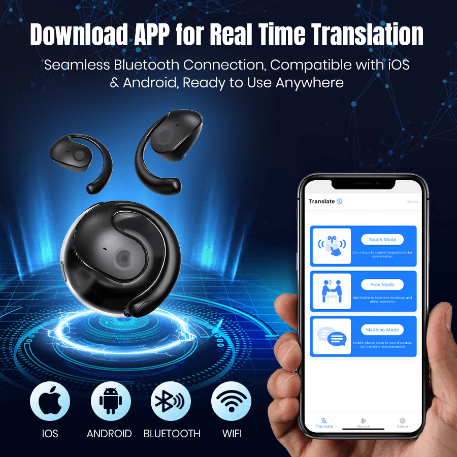 Dafeila™ Hearlingo AI Translation Bluetooth Earphones