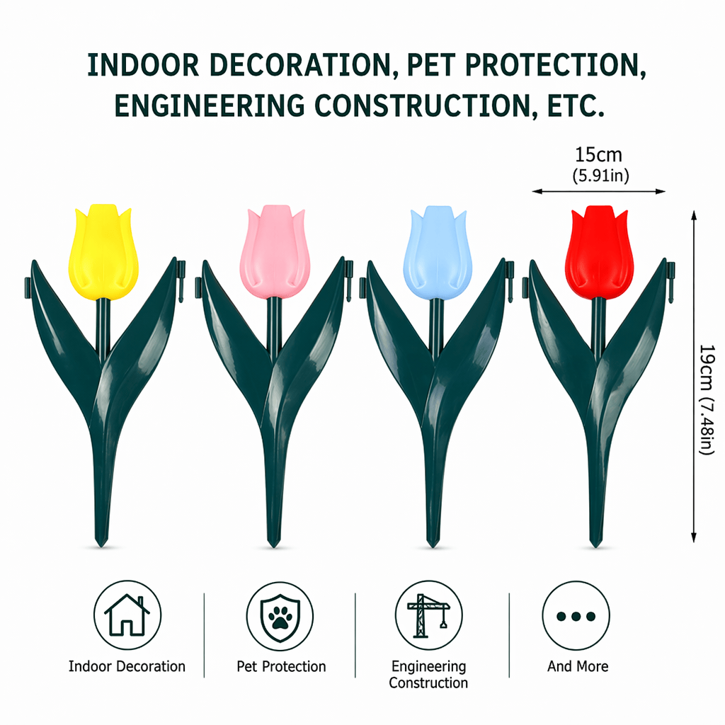 š· Artificial Tulip Flower Fence | Decorative Garden Border
