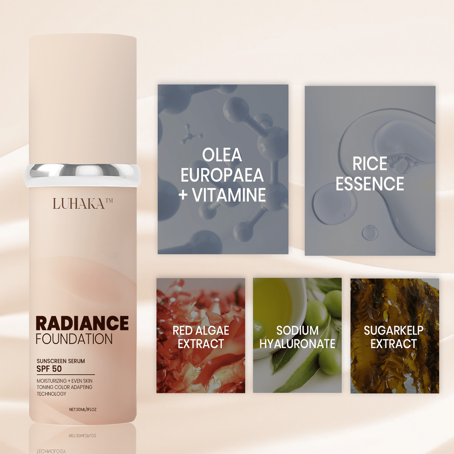 Luhaka™ Radiance Foundation ACE 2 🌟 | Luxury in a Bottle, Beauty You Deserve