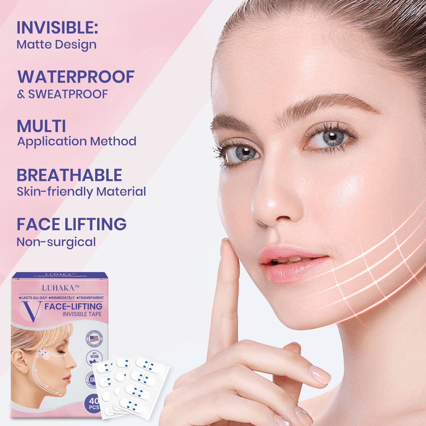 Luhaka™ V-Face Lifting Invisible Adhesive Tape 7