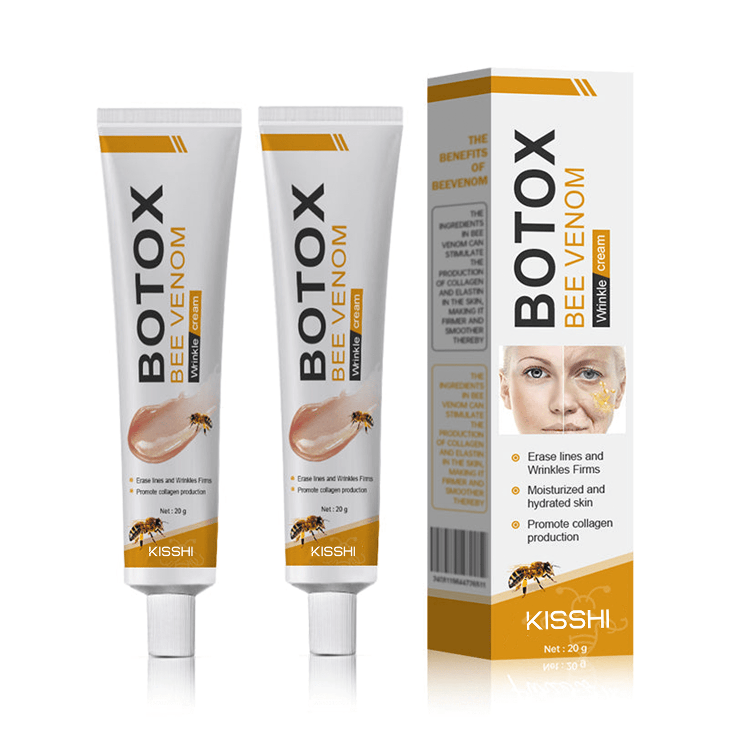 Kisshi™ Botox Bee Venom Wrinkle Removal Cream - New Year Sales