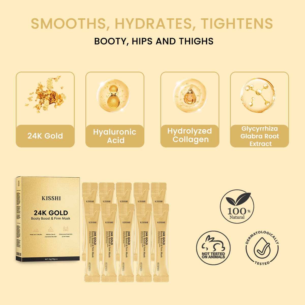 KISSHI™ 24K Gold Booty Boost & Firm Mask