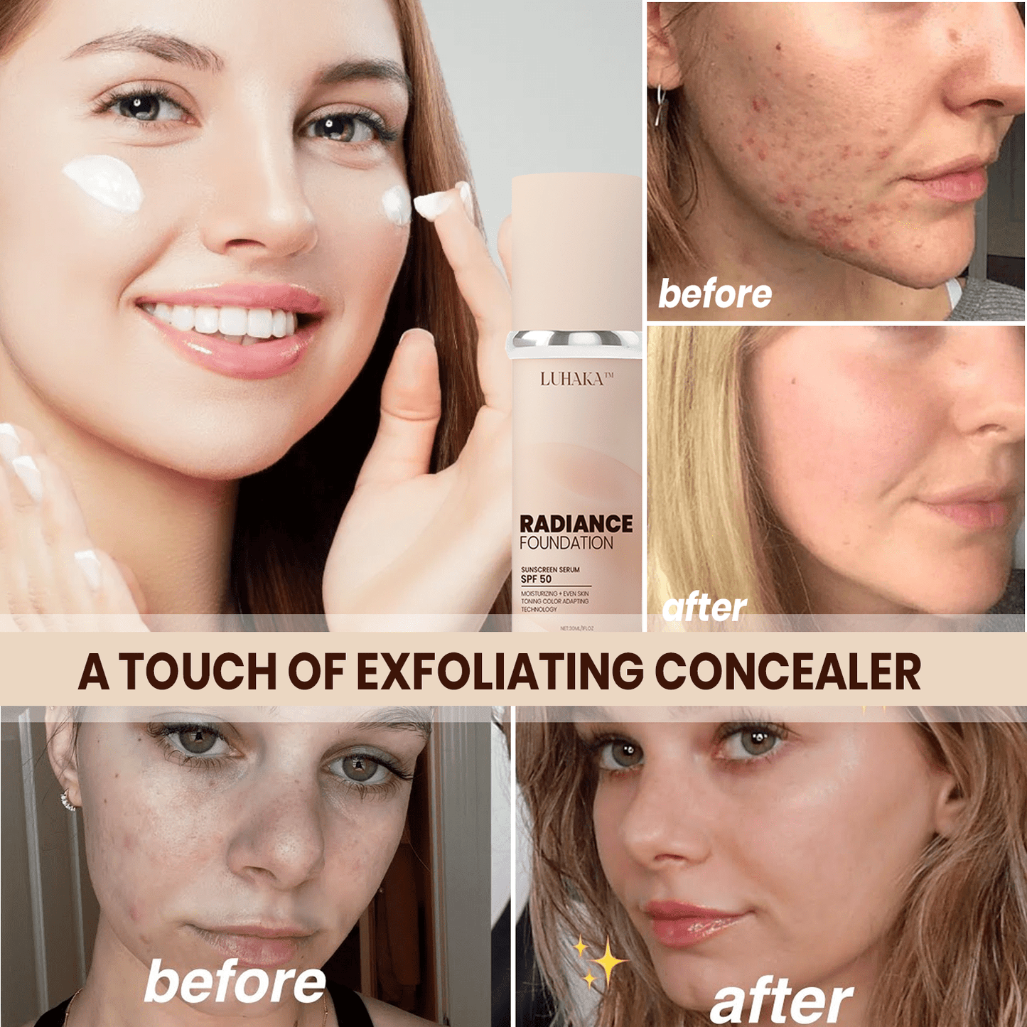 Luhaka™ Radiance Foundation ACE 2 🌟 | Luxury in a Bottle, Beauty You Deserve