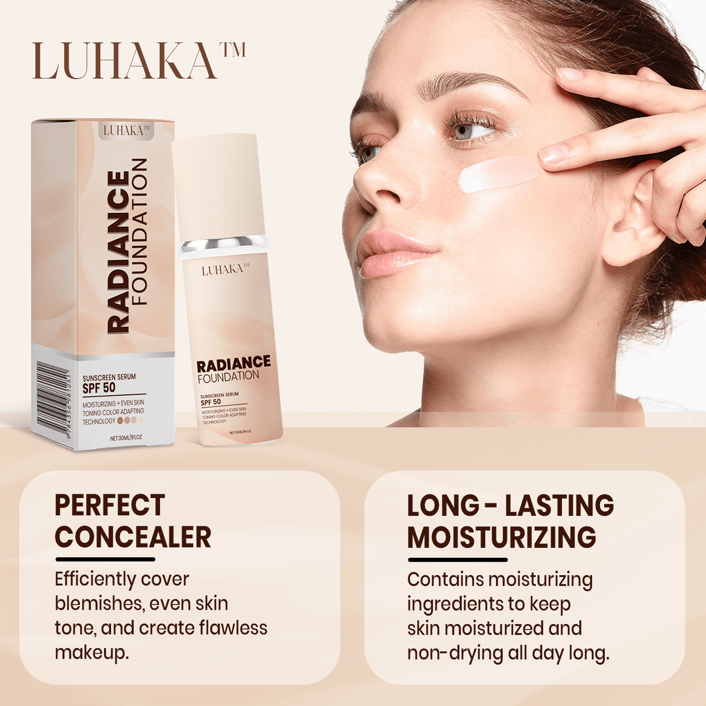 Luhaka™ Radiance Foundation ACE 2 🌟 | Luxury in a Bottle, Beauty You Deserve