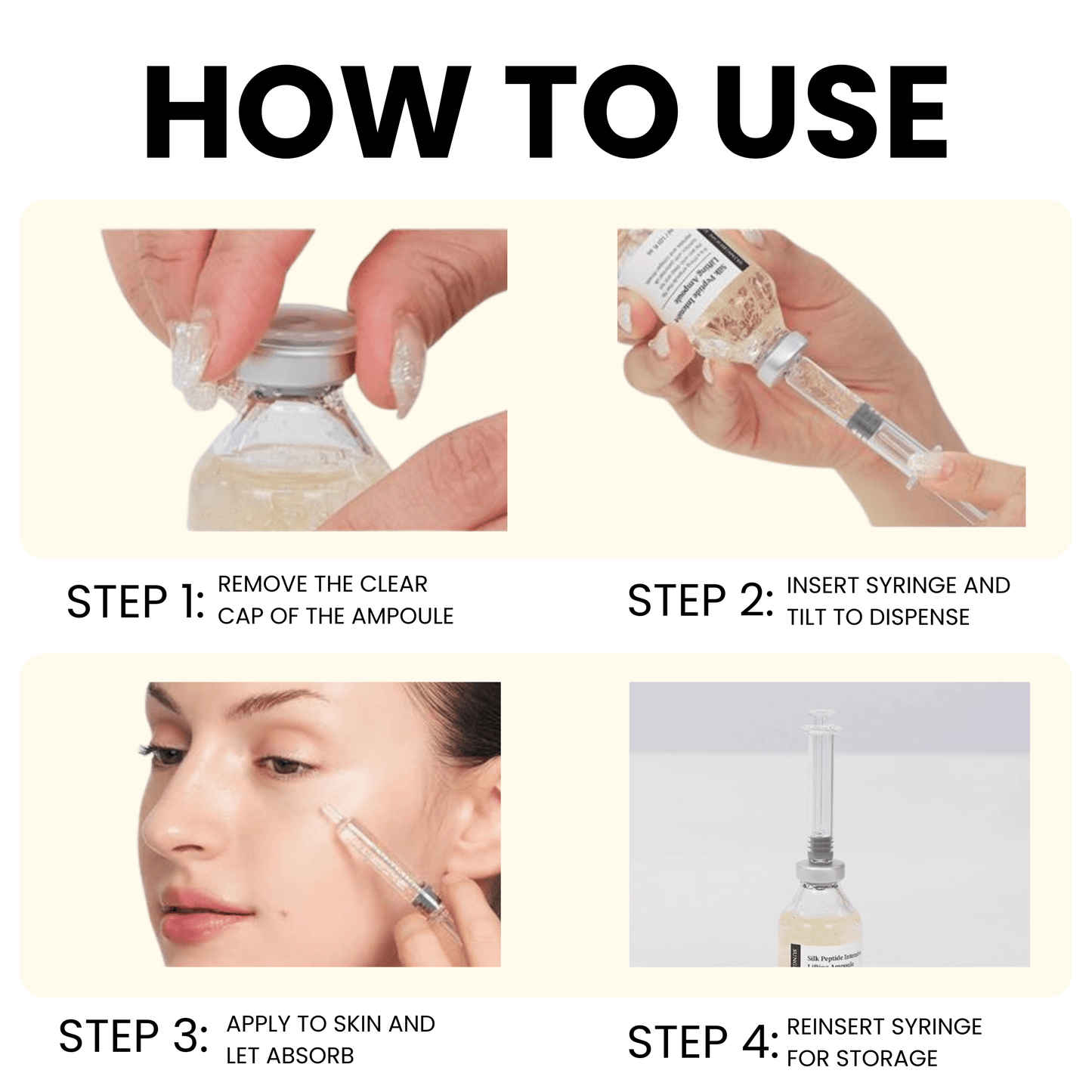 Silk Peptide Intensive Lifting Ampoule ACE 3 | Korean Anti-Aging Serum for Face with Collagen & 30 Peptide Complex | Skin Tightening & Firming (Botox Effect) | 72H Hydration