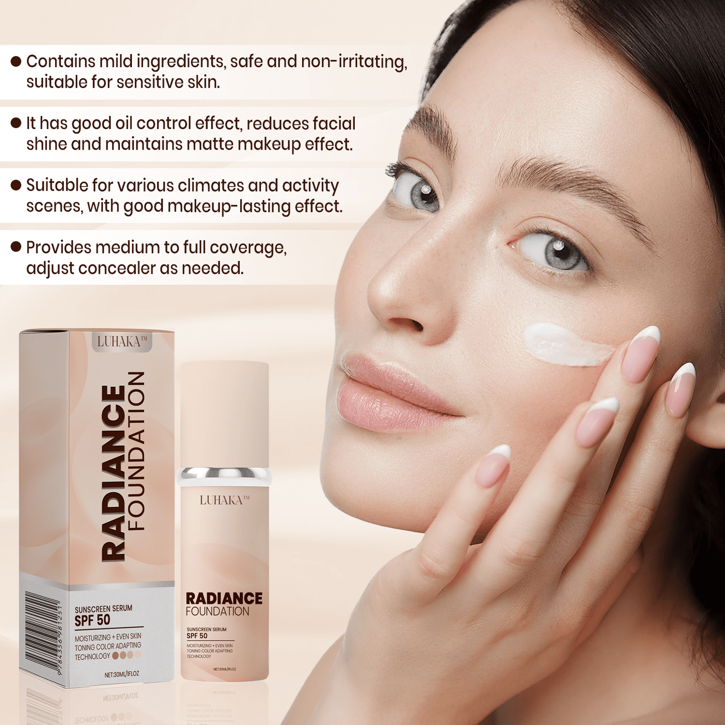 Luhaka™ Radiance Foundation ACE 2 🌟 | Luxury in a Bottle, Beauty You Deserve
