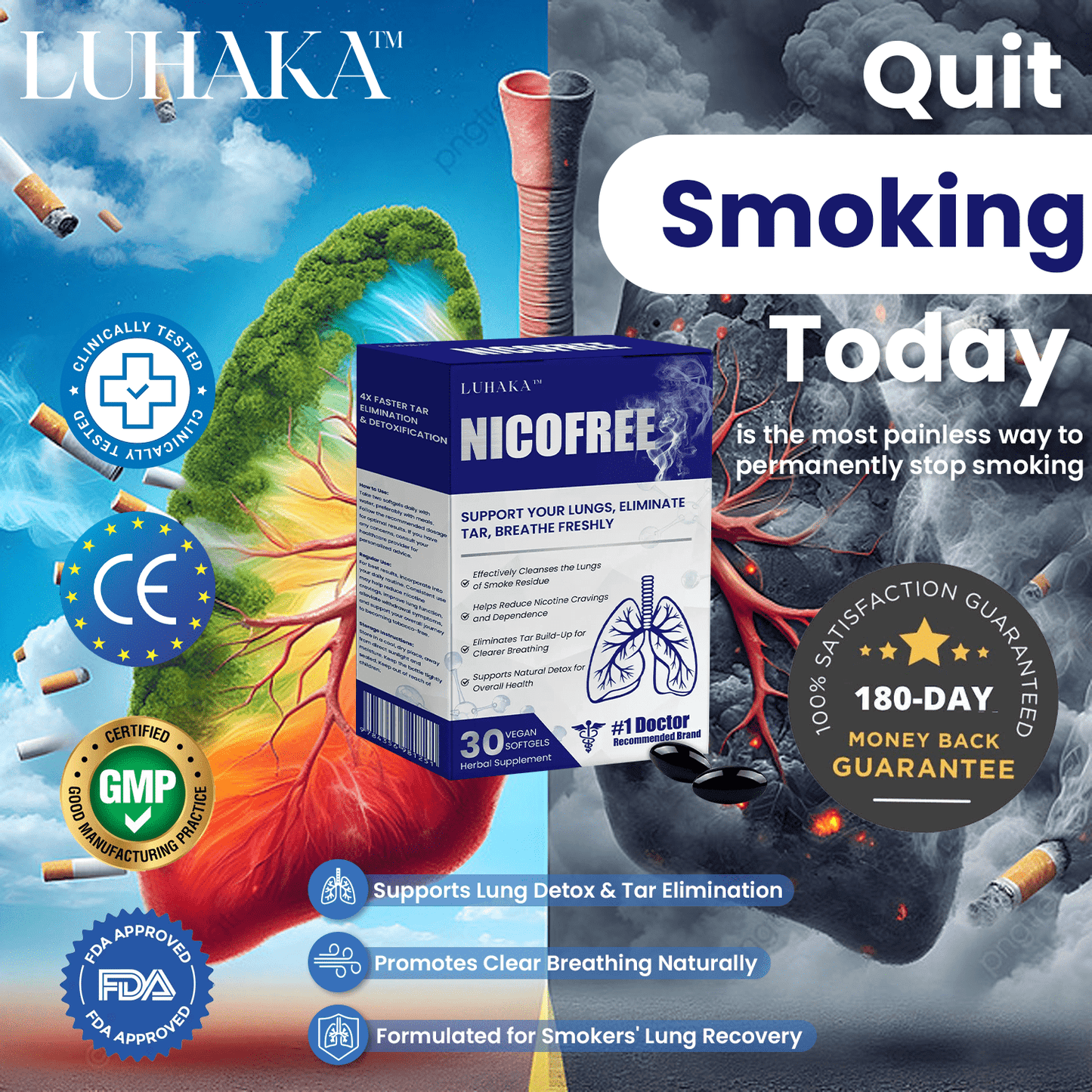 Luhaka™ Nicofree Tar Removal & Quit Smoke Support_Ultra12