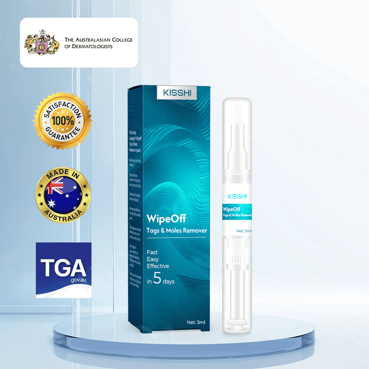 Kisshi™ WipeOff Tags & Moles Remover