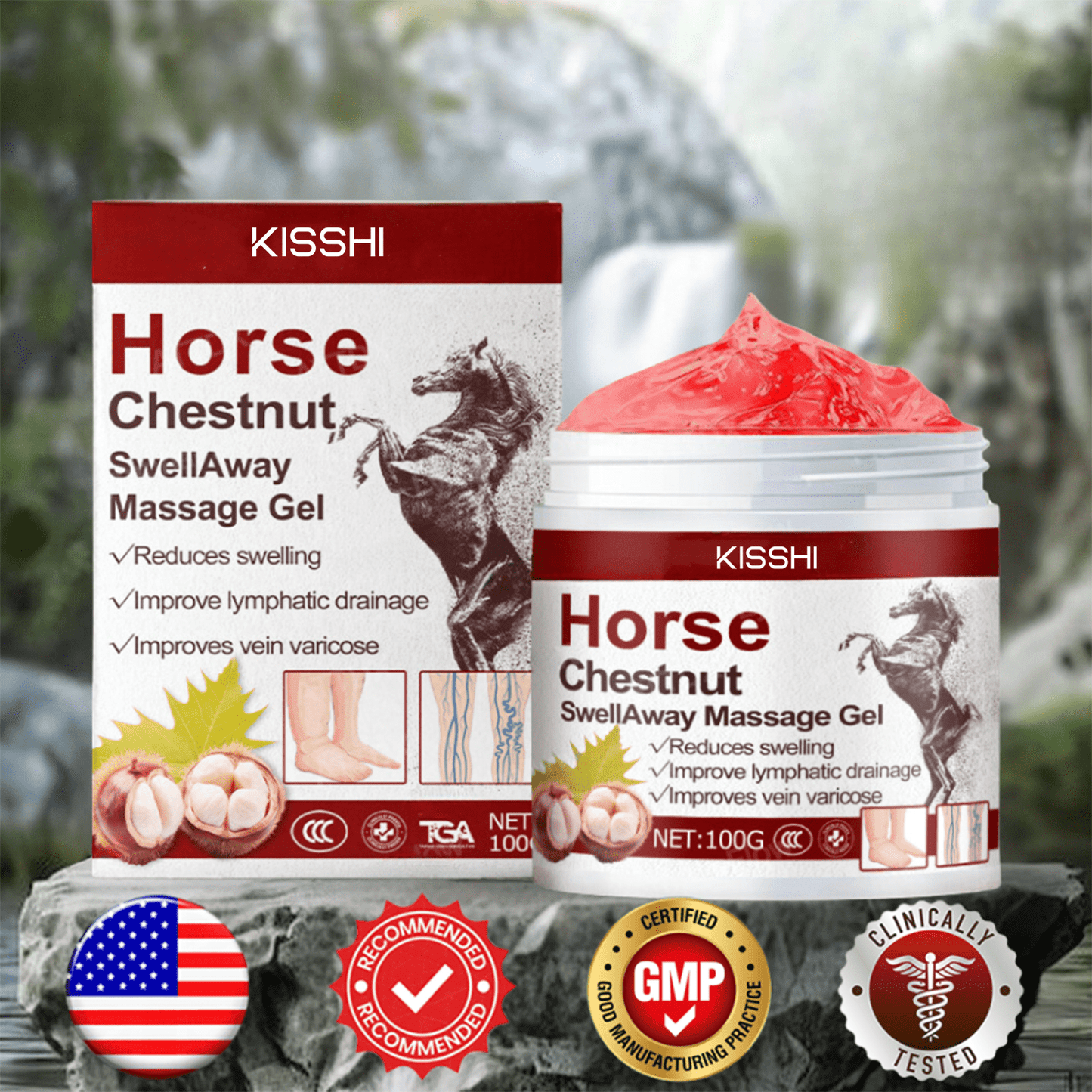 Kisshi™ Horse Chestnut SwellAway Massage Gel