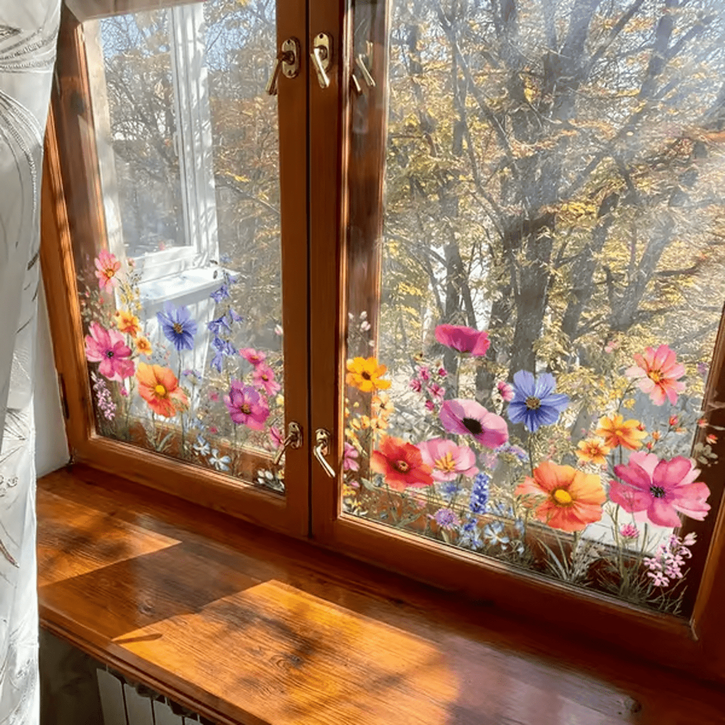 ✨LAST DAY 70% OFF - 💐Colorful Floral Bouquet Window Sticker🖼️(Cut to size freely)Ultra01