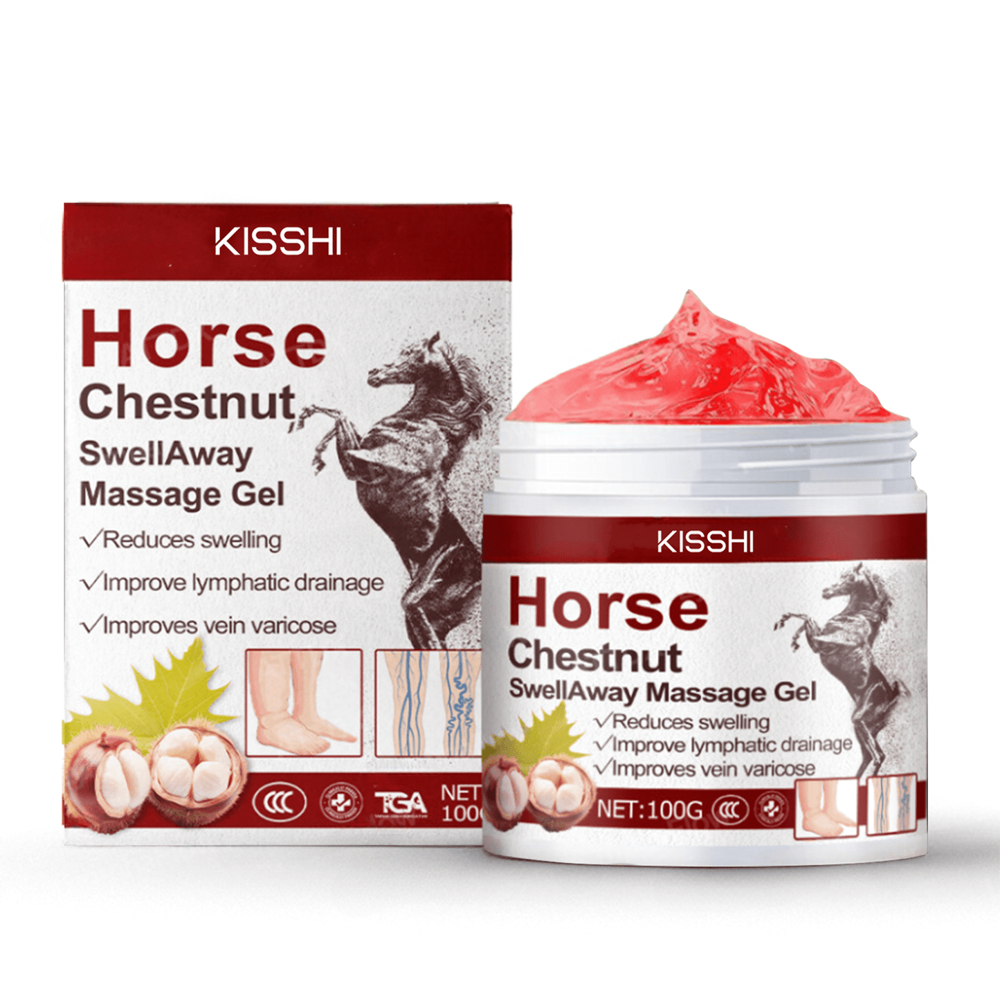 Kisshi™ Horse Chestnut SwellAway Massage Gel