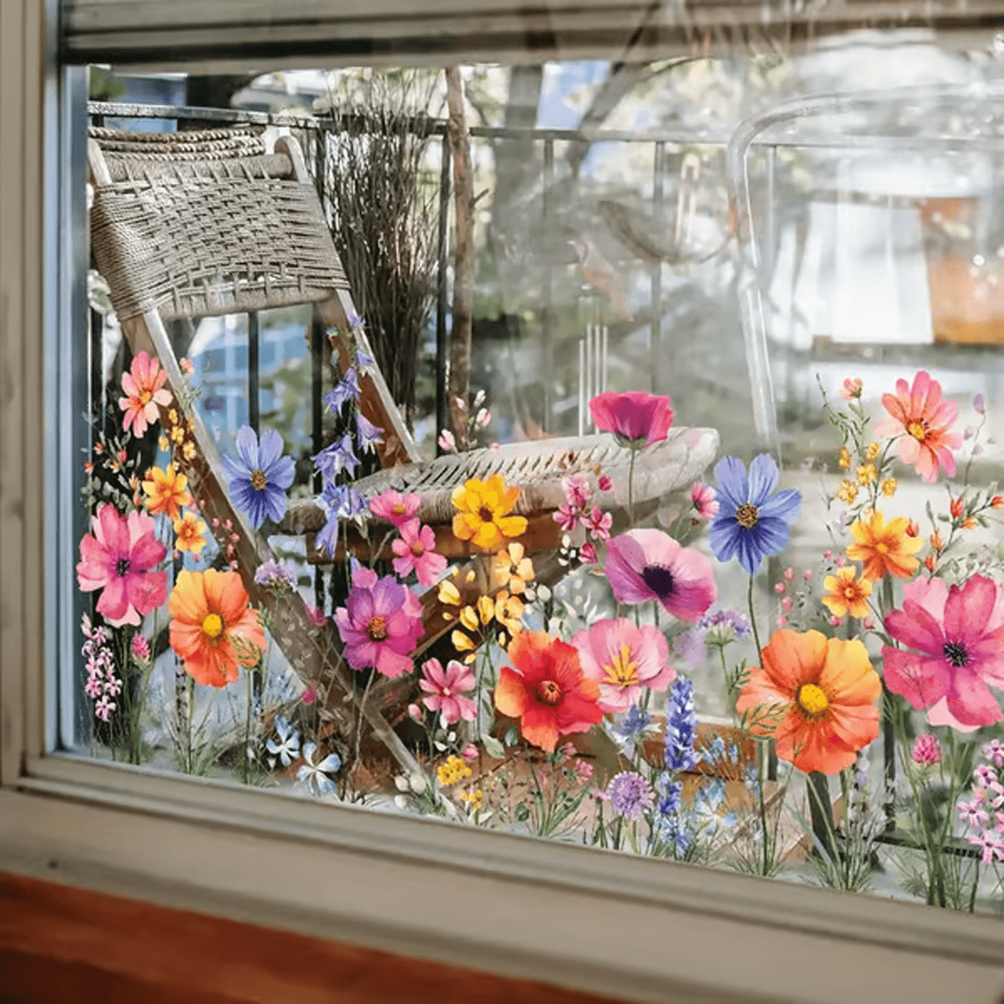 ✨LAST DAY 70% OFF - 💐Colorful Floral Bouquet Window Sticker🖼️(Cut to size freely)Ultra01