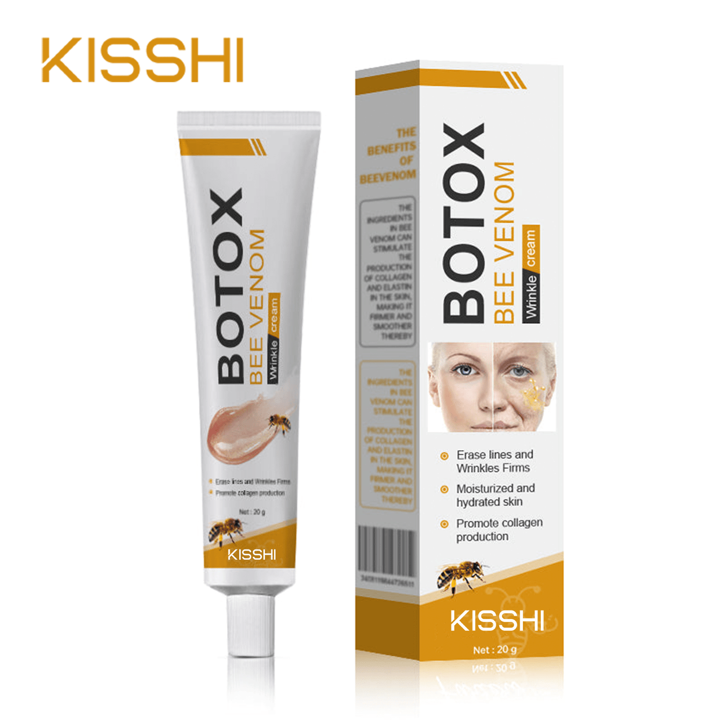 Kisshi™ Botox Bee Venom Wrinkle Removal Cream - New Year Sales