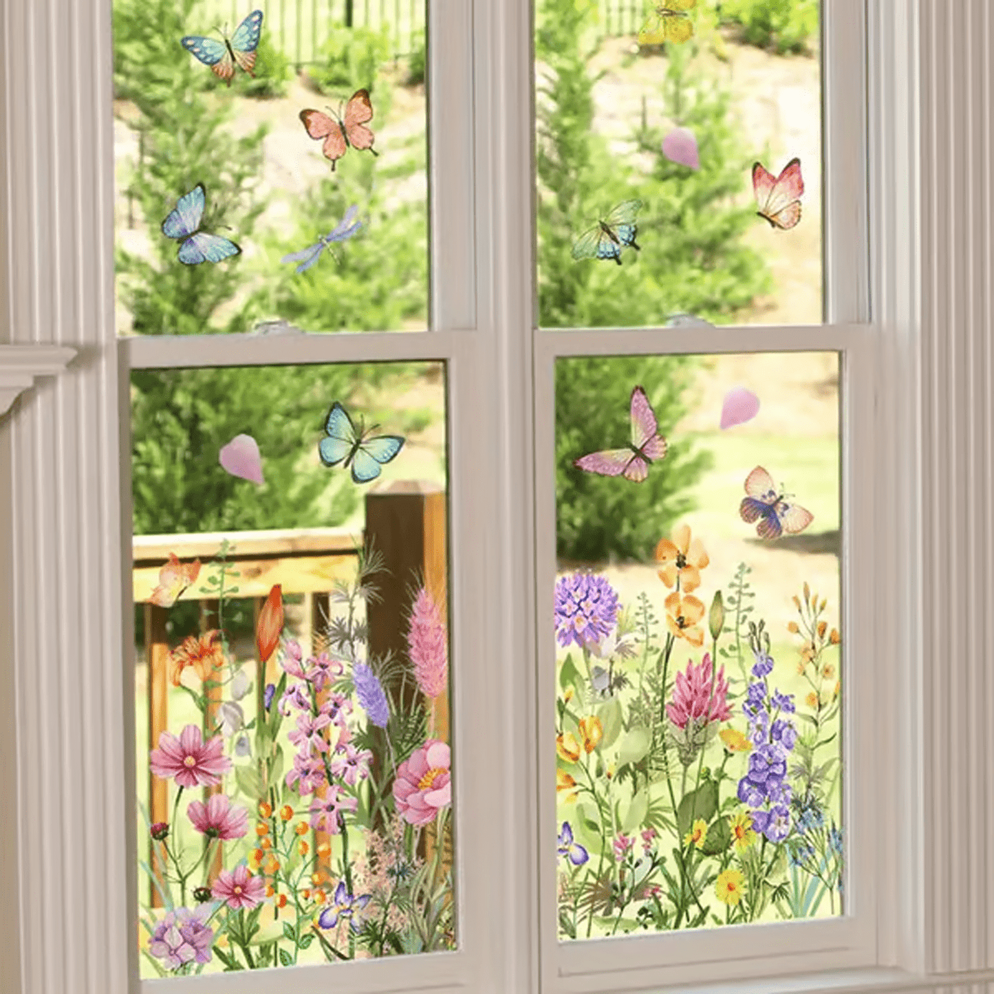✨LAST DAY 70% OFF - 💐Colorful Floral Bouquet Window Sticker🖼️(Cut to size freely)Ultra01