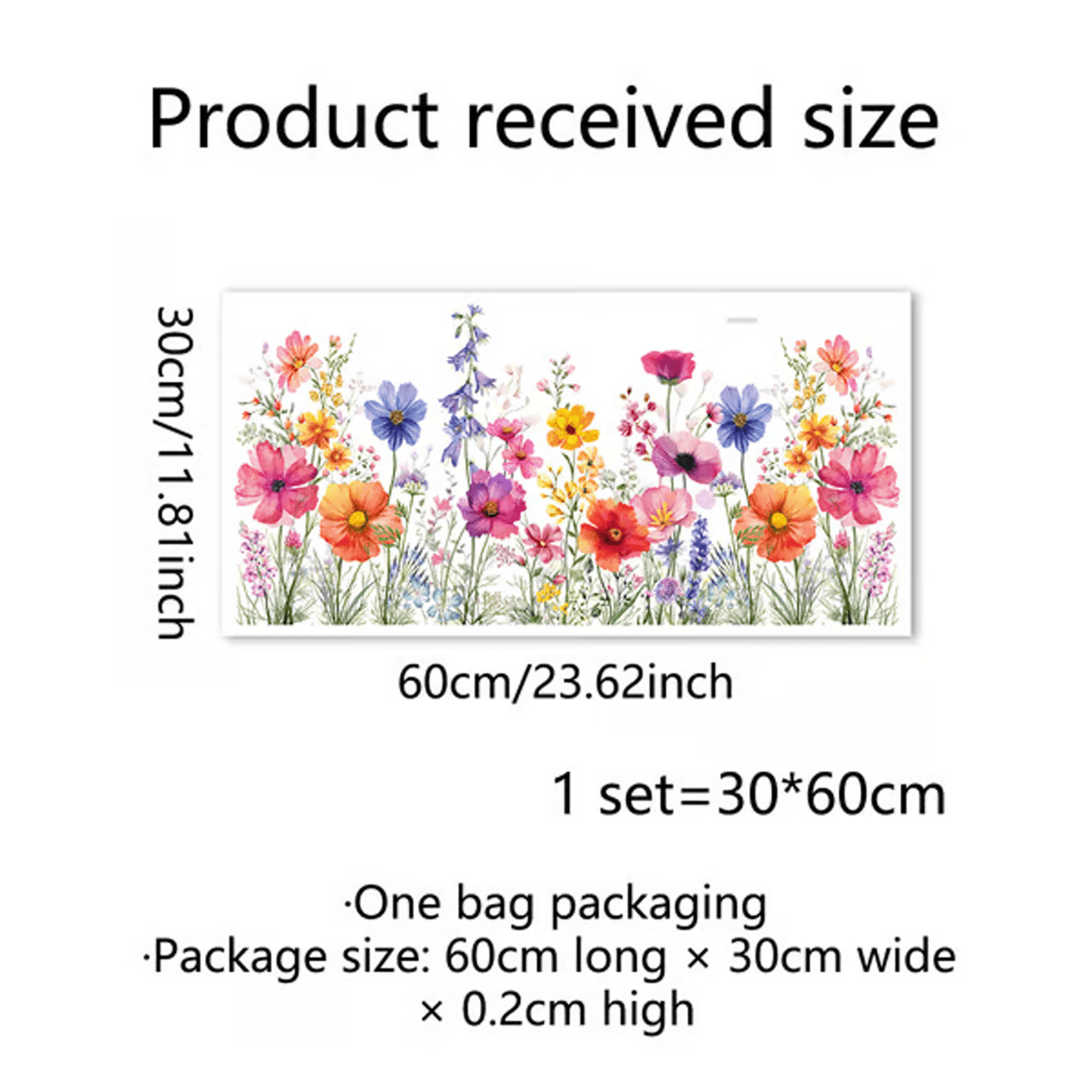✨LAST DAY 70% OFF - 💐Colorful Floral Bouquet Window Sticker🖼️(Cut to size freely)Ultra01