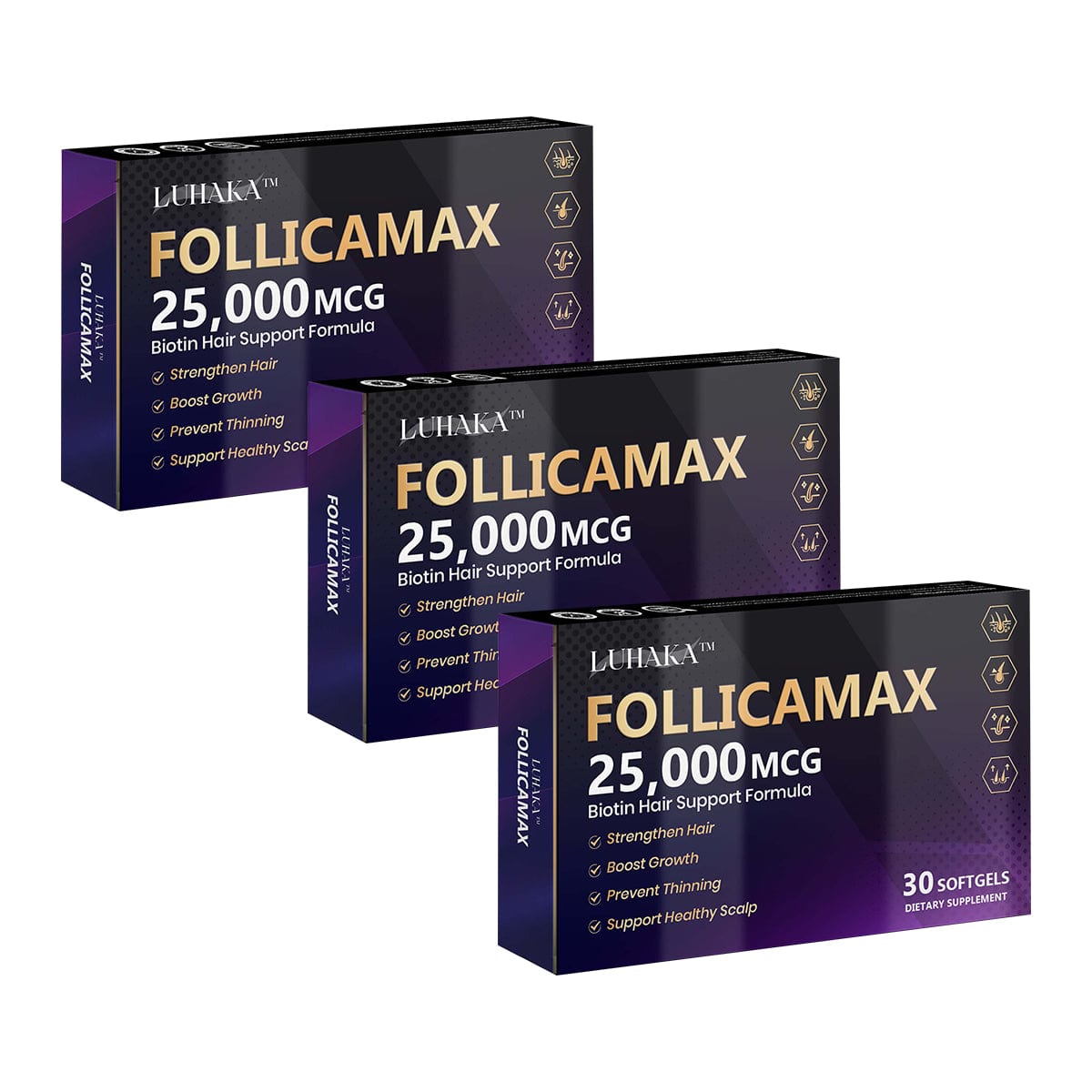 Luhaka™ FollicaMax 25,000 MCG Hair Growth Support 🧔8