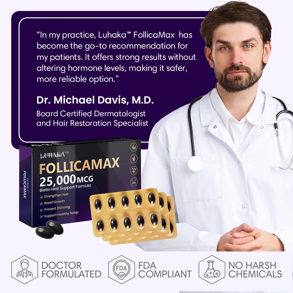 Luhaka™ FollicaMax 25,000 MCG Hair Growth Support ⚡️ 2