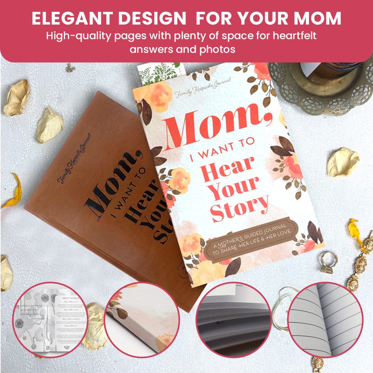 Luhaka® Mom, I Want to Hear Your Story: A Mother’s Guided Journal To Share Her Life & Her Love 🌹Happy Mother's Day