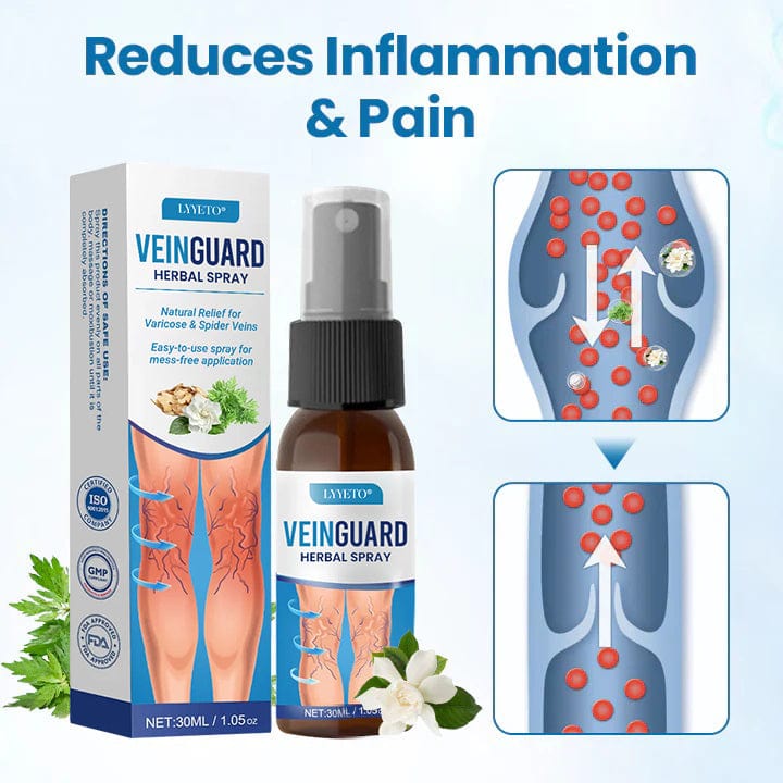 Lyyeto® VeinGuard Herbal Spray ACE -✅ Clinically proven to eliminate varicose veins in just 7 days!
