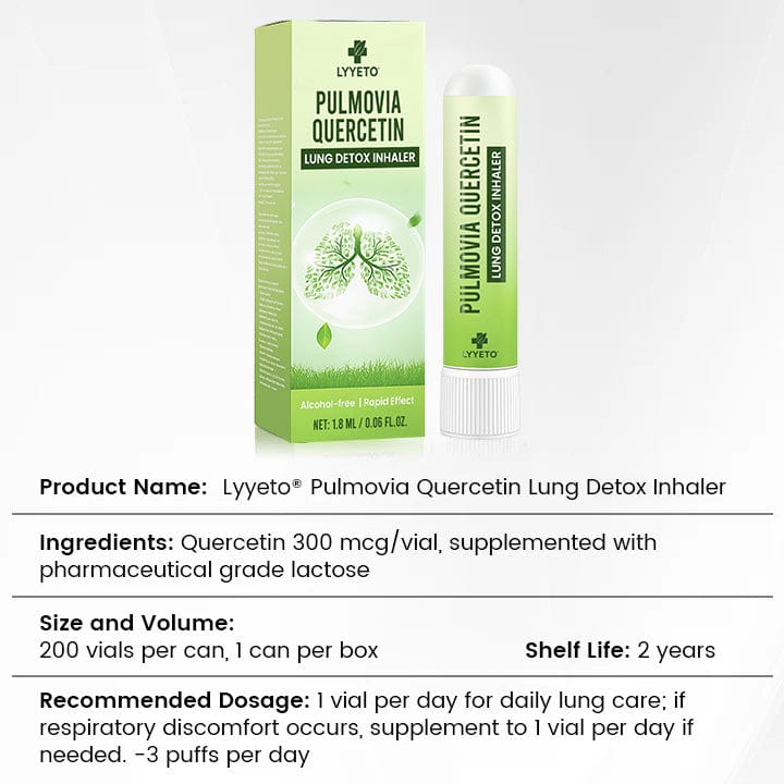 Lyyeto® Pulmovia Quercetin Lung Detox Inhaler ACE