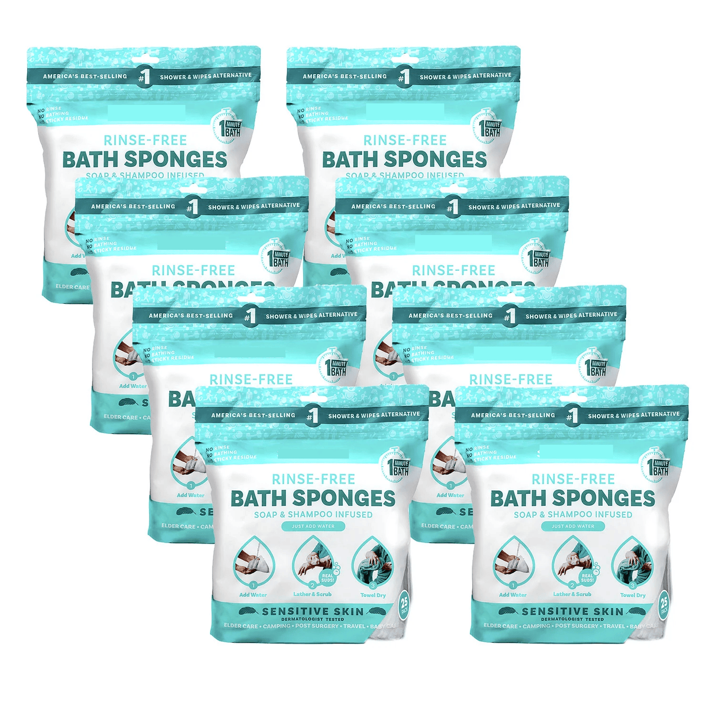Rinse-Free Sponge Bath