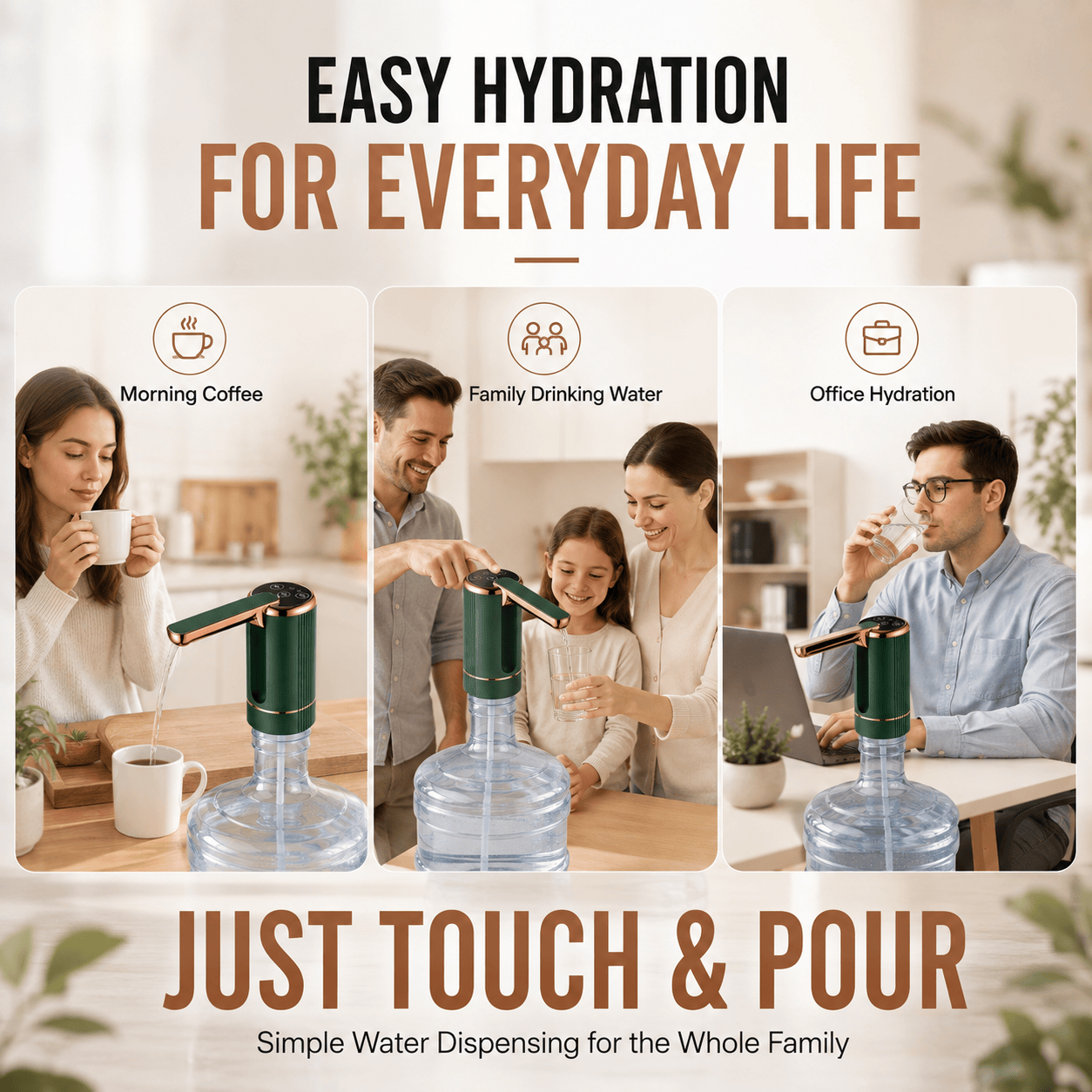 EasyPour Foldable Water Bottle Pump