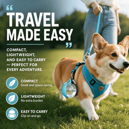 Portable Dog Water Bottle With Foldable Bowl