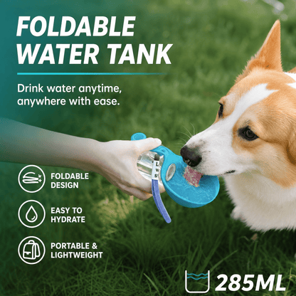 Portable Dog Water Bottle With Foldable Bowl