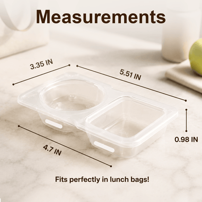 2-Compartment Disposable Snack Containers