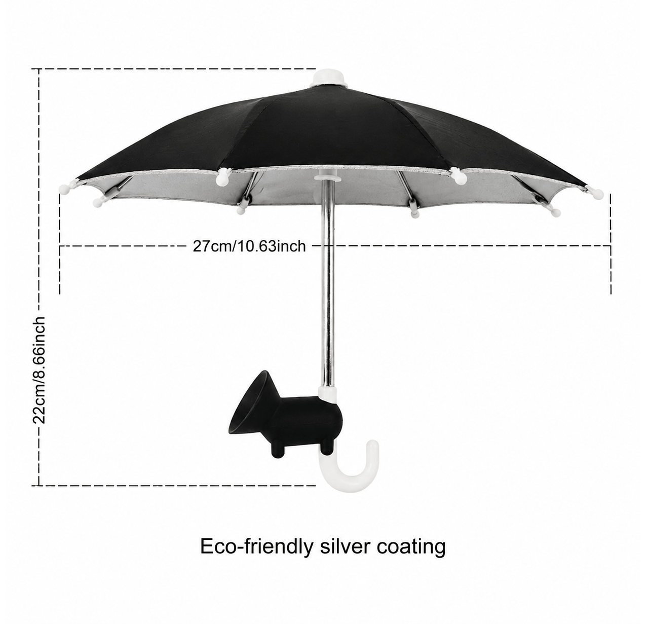 Universal Adjustable Phone Umbrella & Suction Cup Stand
