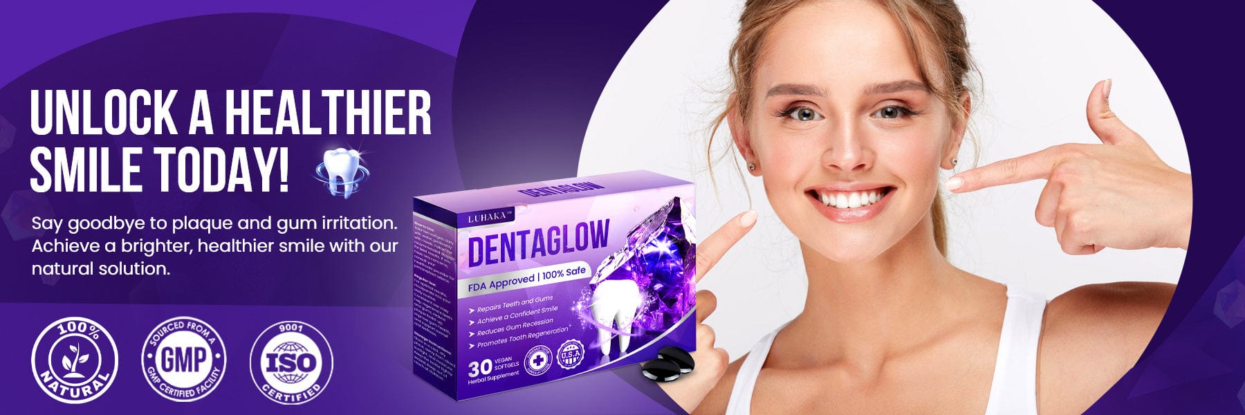 Luhaka™ DentaGlow Tooth & Gum Regeneration Booster 16 1800x600 Banner b1dd2122 d246 45b5 aa1c 52cb7a1f6921
