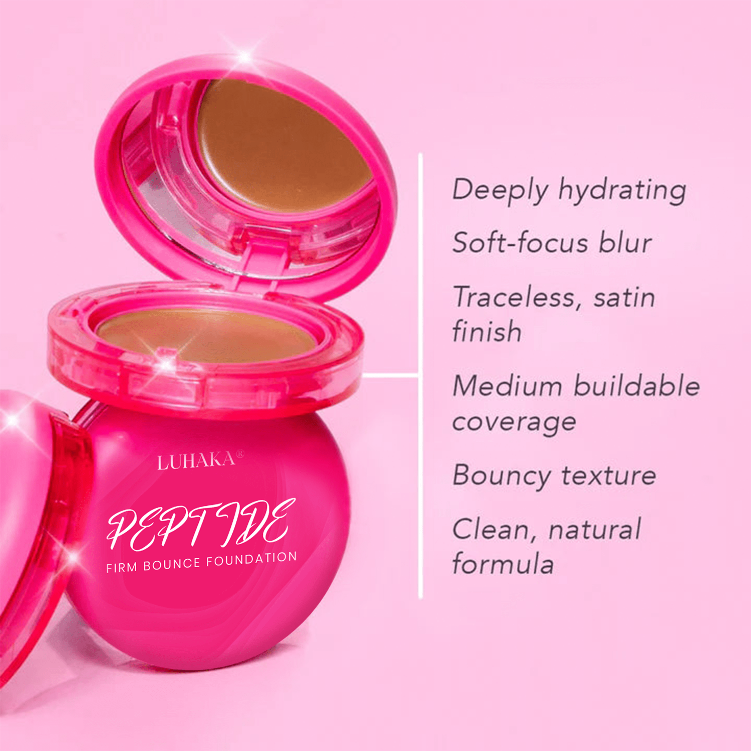 Final 3 Hours: 60% OFF🔥 Luhaka® Peptide Firm Bounce Foundation 🌞8