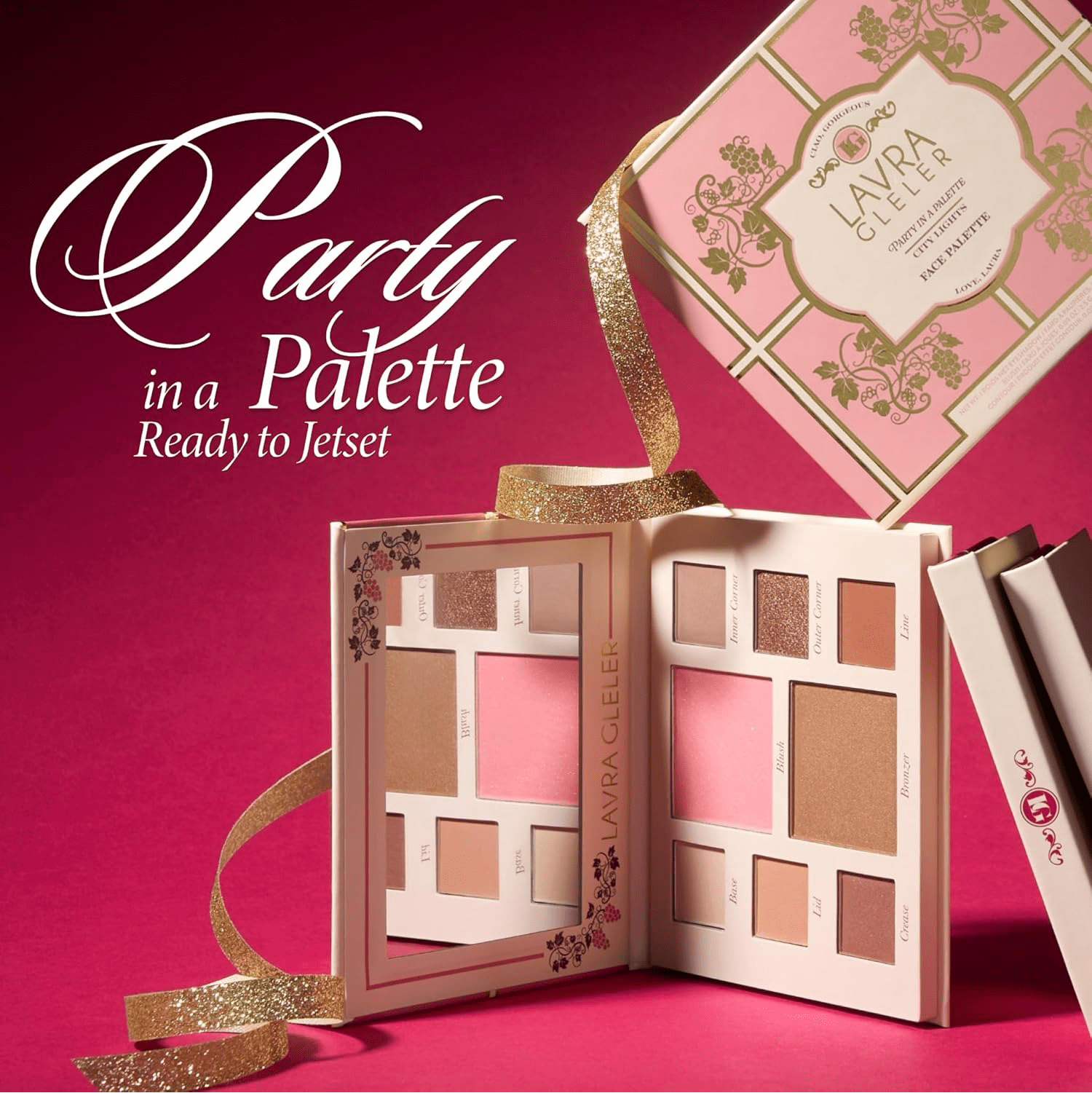 LAVRA GLELER NEW YORK Annual Party in a Palette Full Face Palette Set (01 Ready to Jetset!) 2
