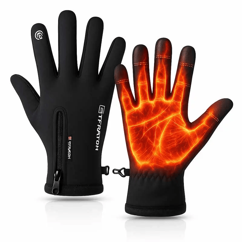 Outdoor Winter Gloves Touchscreen Windproof Full-Finger Fleece Lined for Men Women Sports Travel Daily Activities Unisex ACE 1