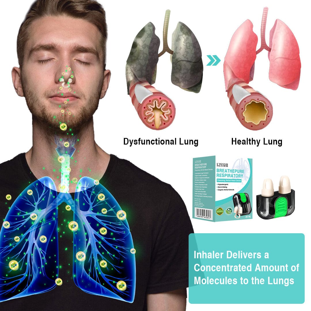 KISSHI™️ BreathePure Respiratory Cleansing Herbal Nasal Device💡