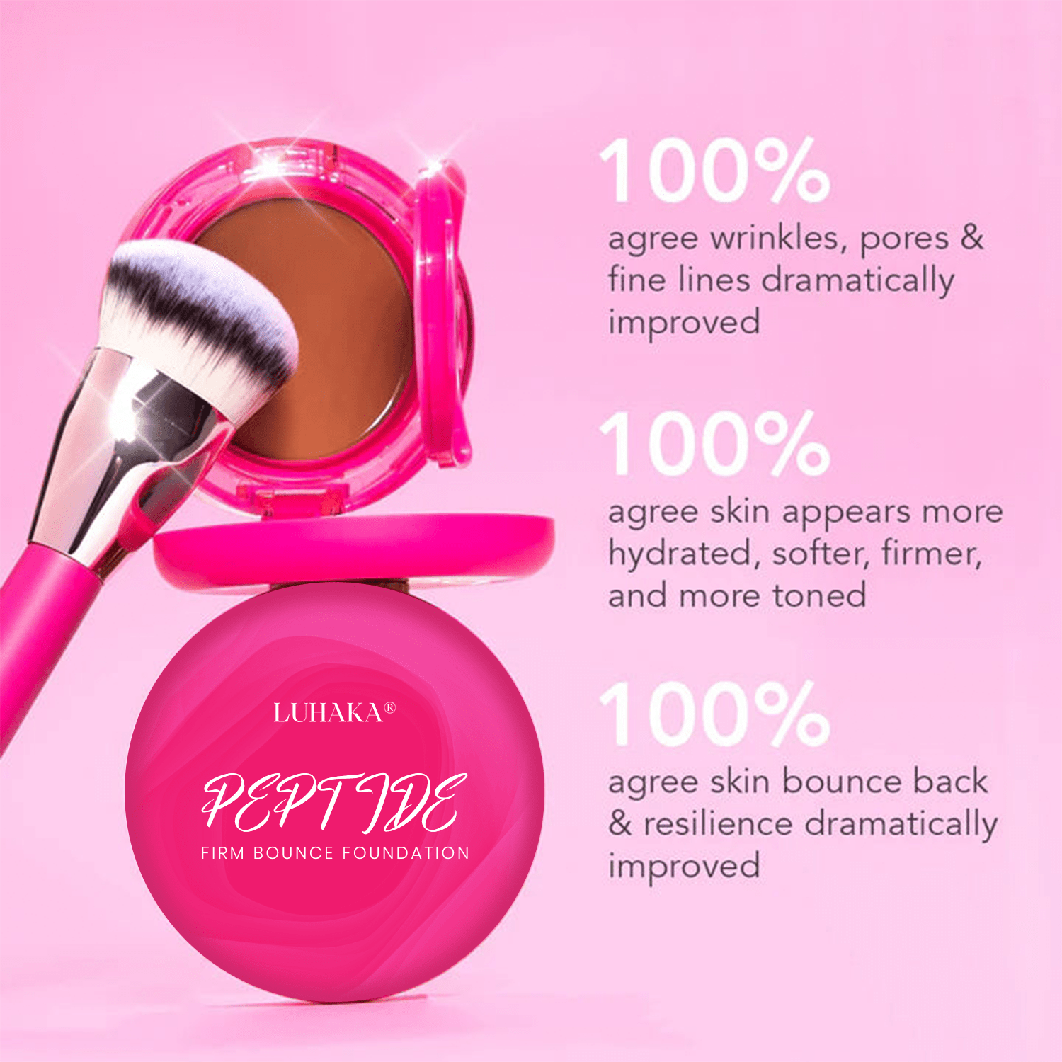 Final 3 Hours: 60% OFF🔥 Luhaka® Peptide Firm Bounce Foundation 🌞8