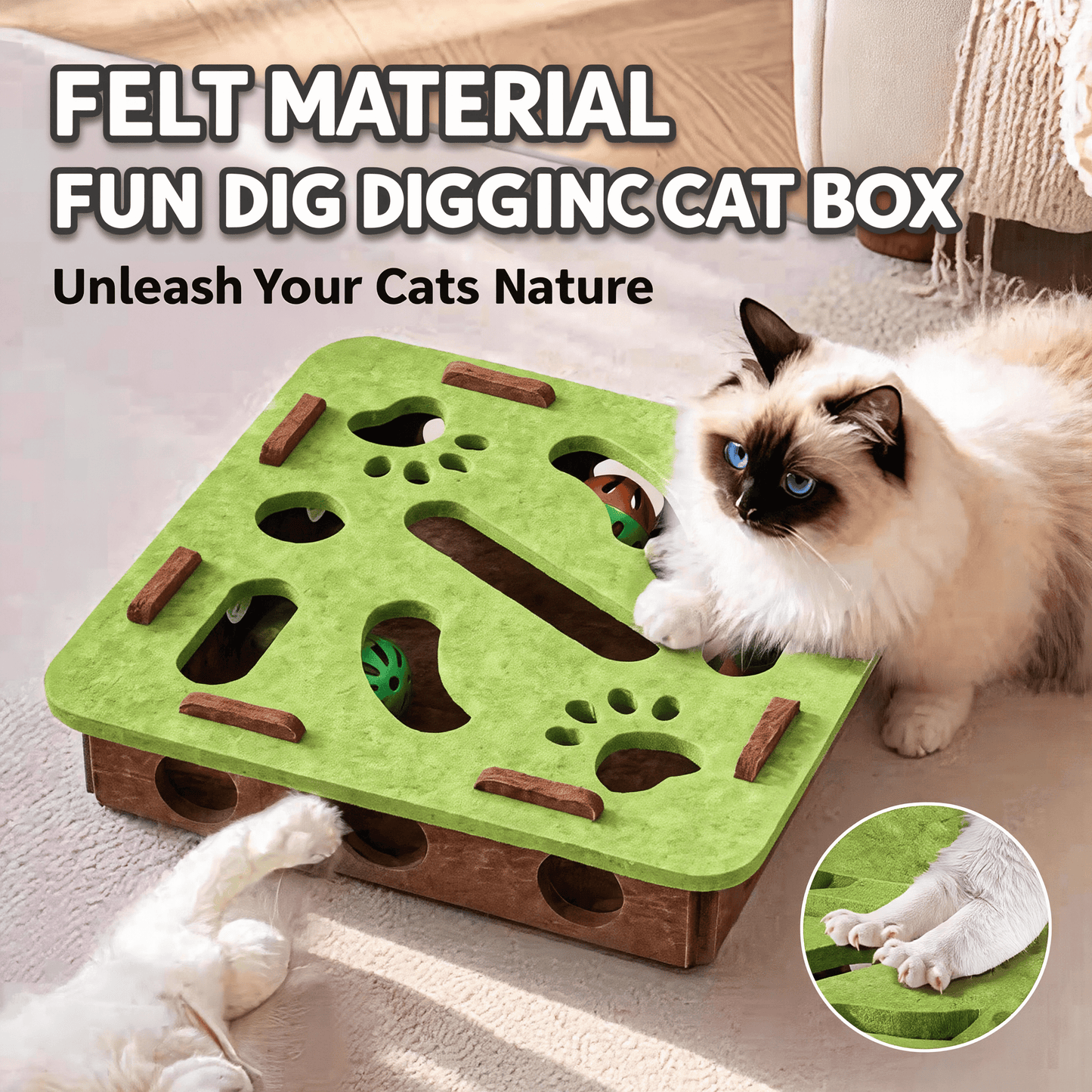 🐱Cat Toy Box with Interactive Maze