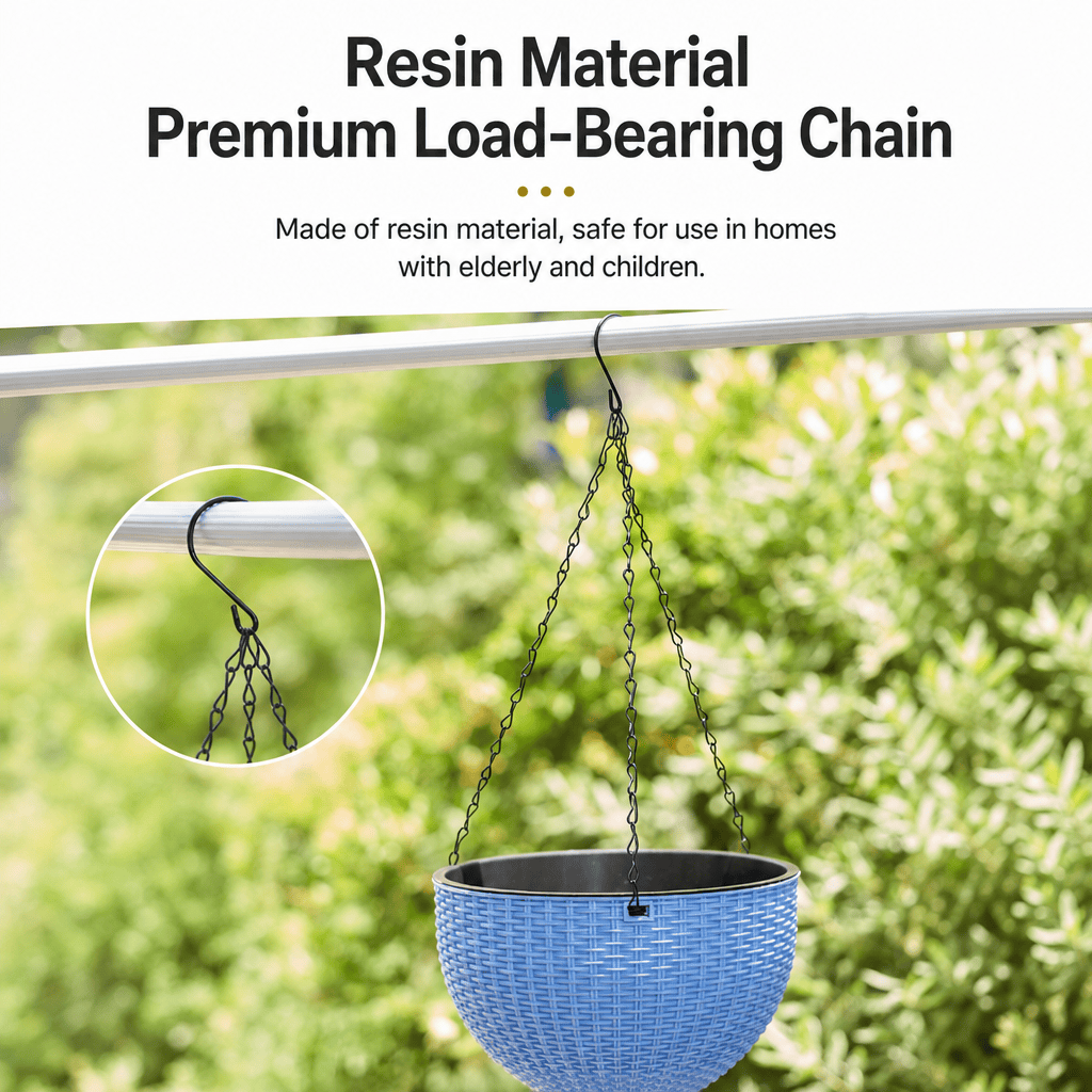 Limited-Time Deal | 15-Day Self-Watering Woven Hanging Planter
