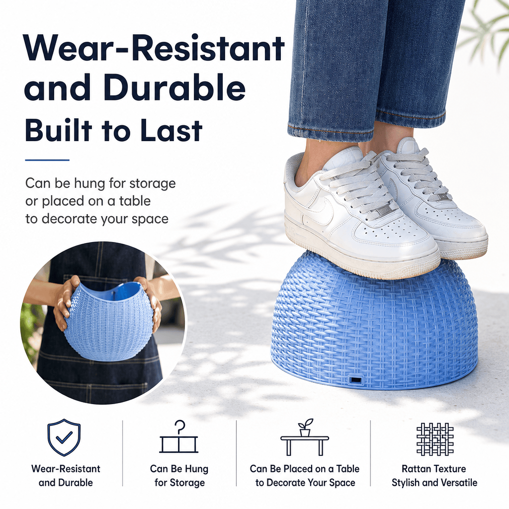 Limited-Time Deal | 15-Day Self-Watering Woven Hanging Planter