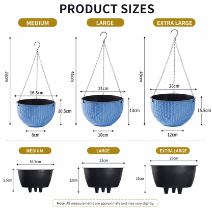 Limited-Time Deal | 15-Day Self-Watering Woven Hanging Planter