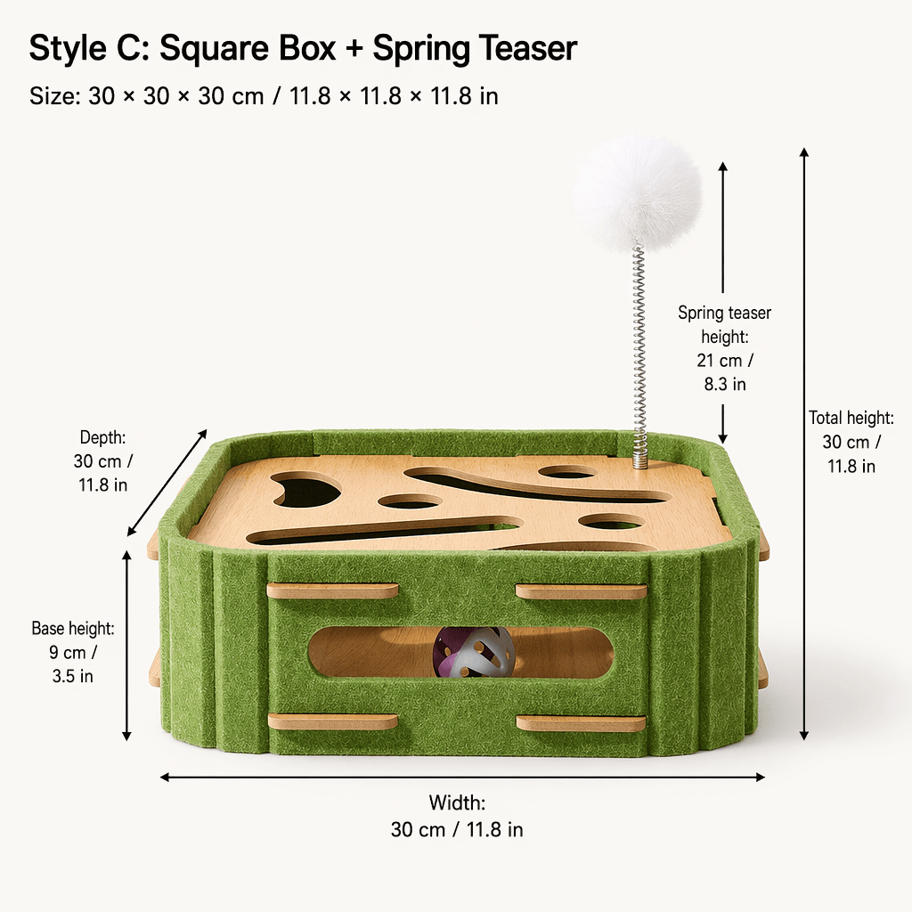 Square Box + Spring Ball
