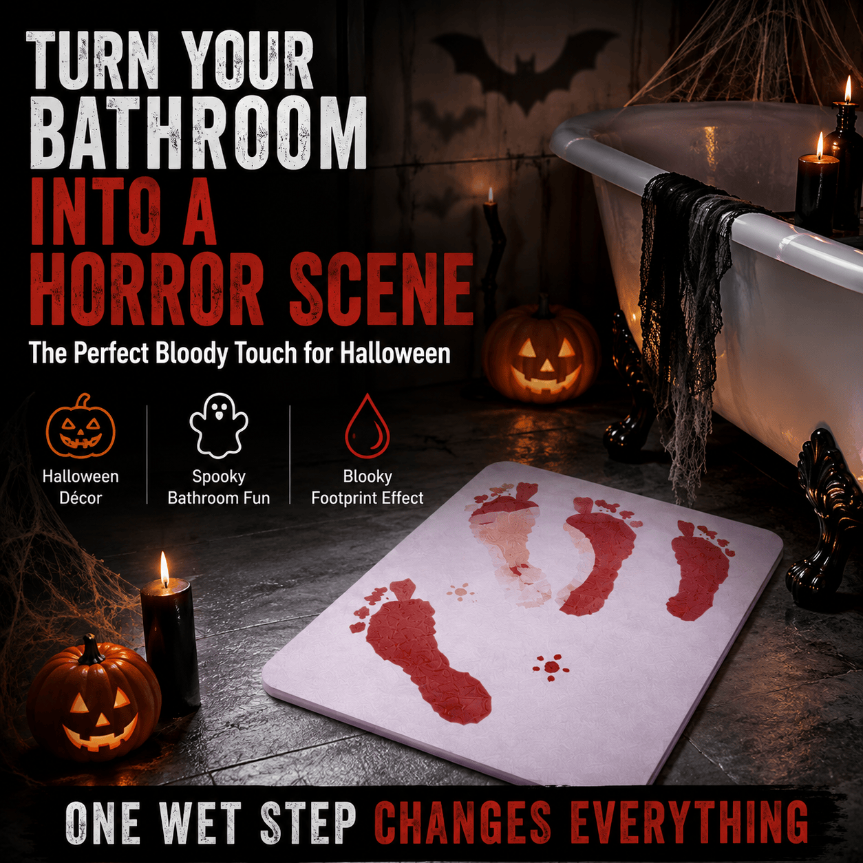Water-Activated Bloody Bath Mat- 🩸Buy one get one free