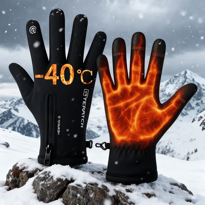 Outdoor Winter Gloves Touchscreen Windproof Full-Finger Fleece Lined for Men Women Sports Travel Daily Activities Unisex ACE 1
