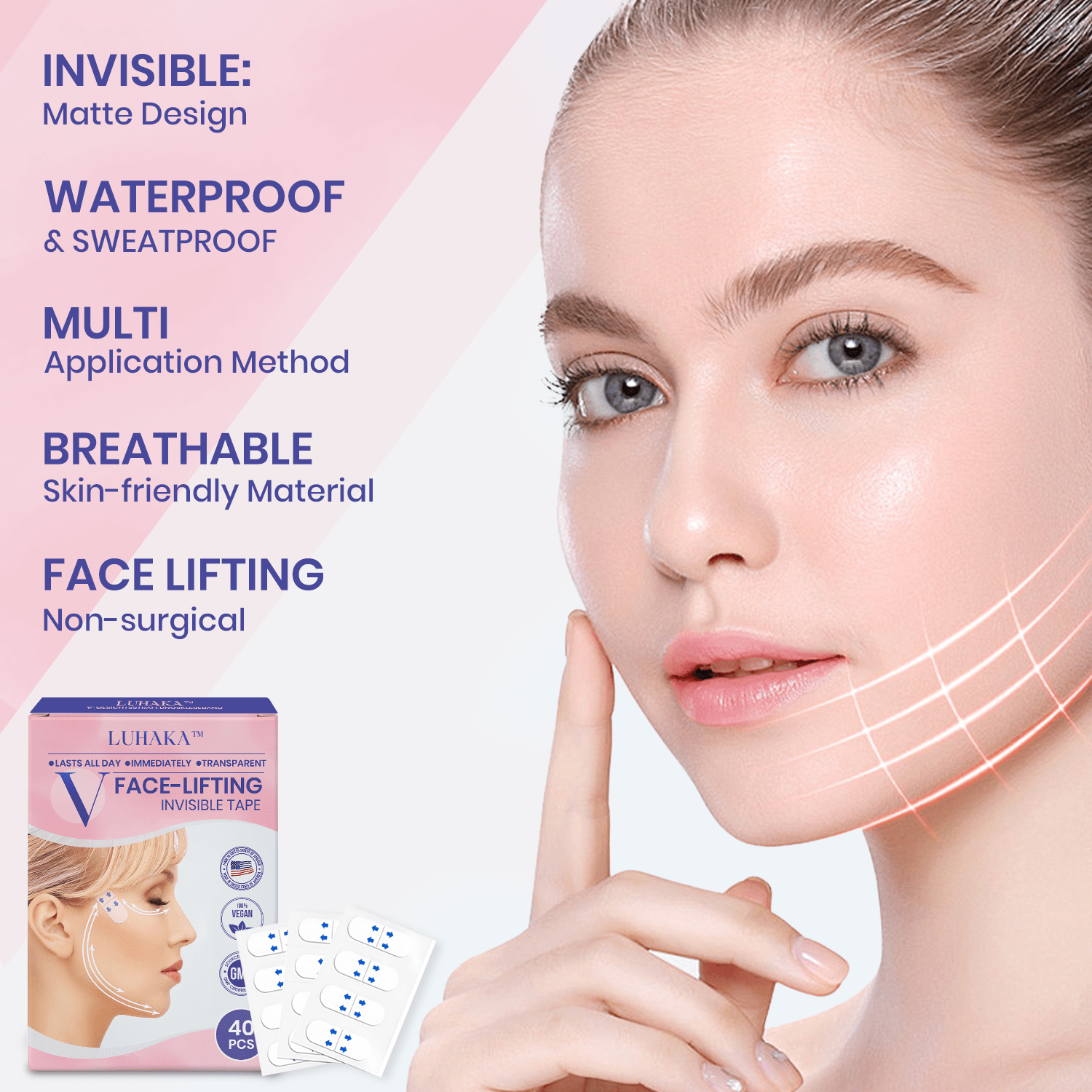 Luhaka™ V-Face Lifting Invisible Adhesive Tape 7