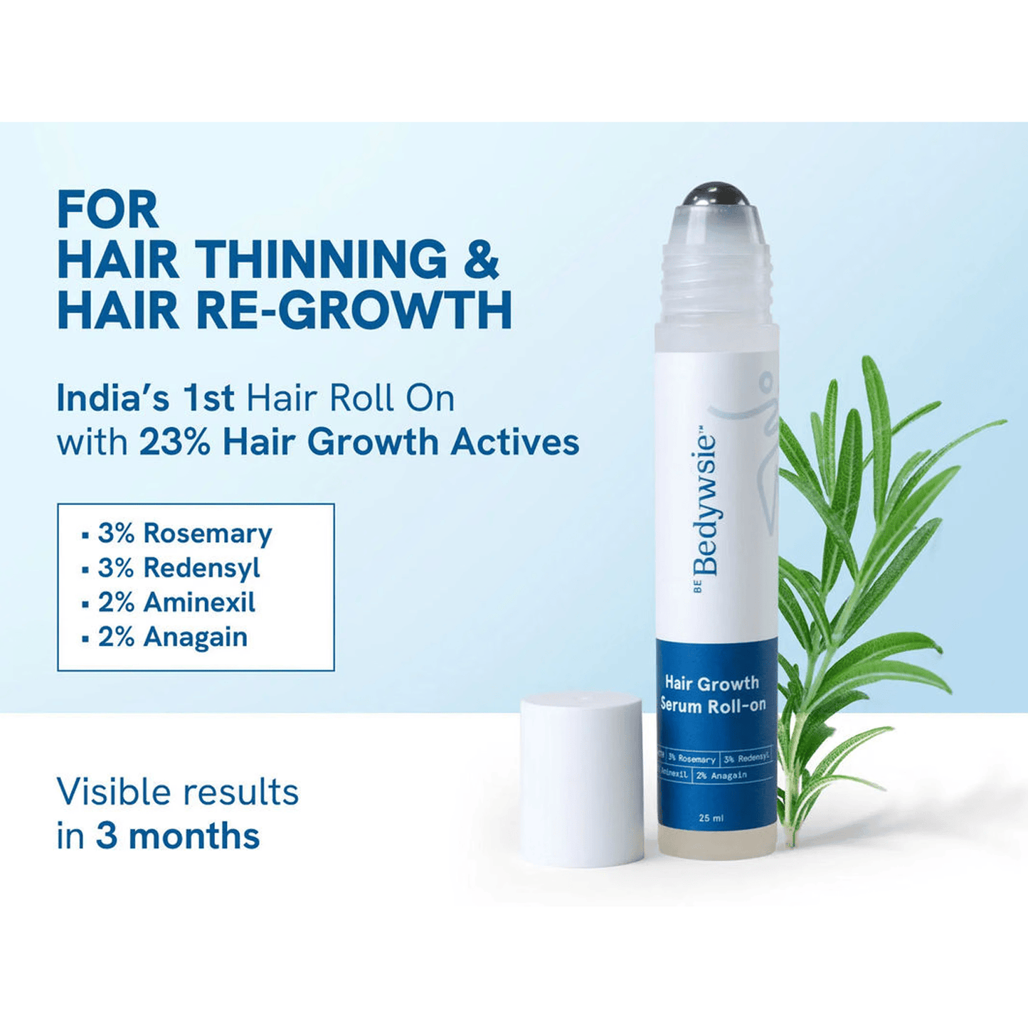 Advanced Hair Growth Serum Roll On (25ml) ACE 1
