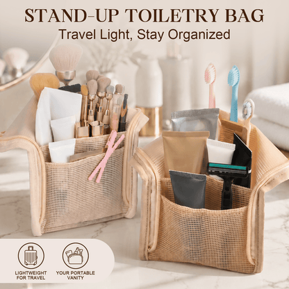 ⏰ Limited-Time Deal | Portable Stand-Up Makeup & Toiletry Organizer Bag