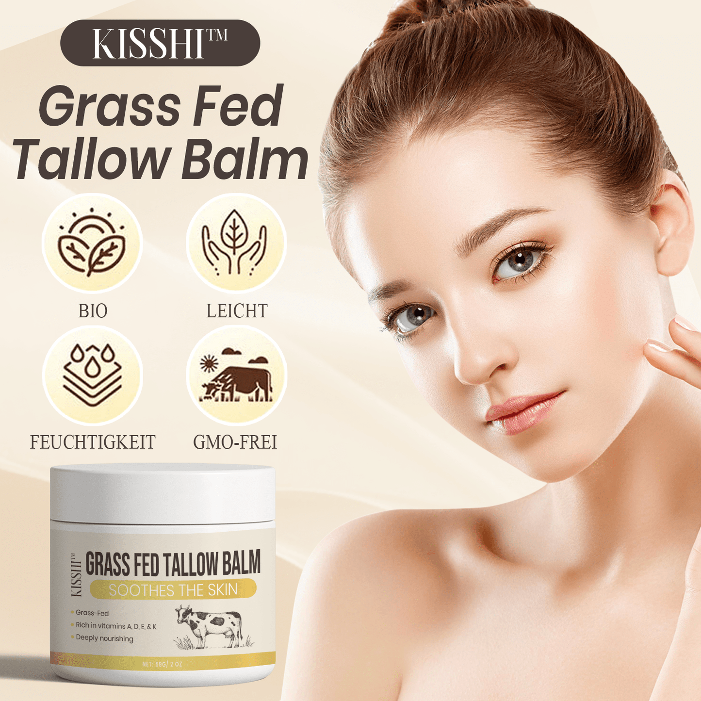 KISSHI™ Grass Fed Tallow Balm ACE 5