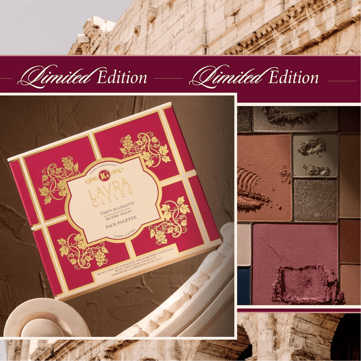 LAVRA GLELER NEW YORK Annual Party in a Palette Full Face Palette Set (01 Ready to Jetset!) 3