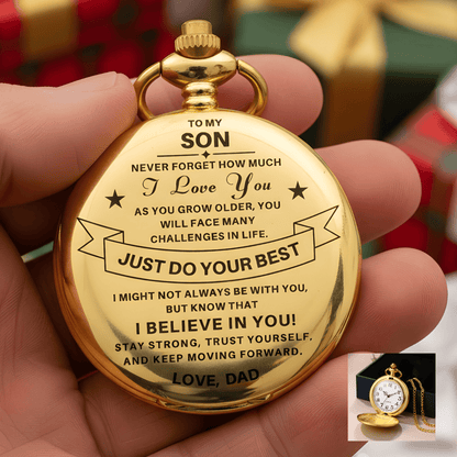 To My Son / From Dad - Luxury Vintage Pocket Watch Gift