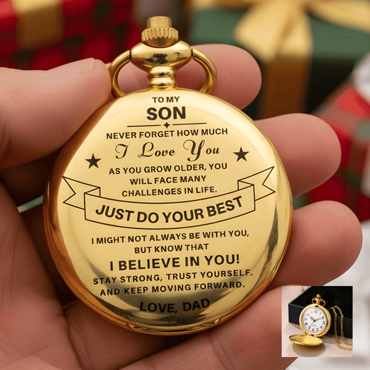 To My Son / From Dad - Luxury Vintage Pocket Watch Gift